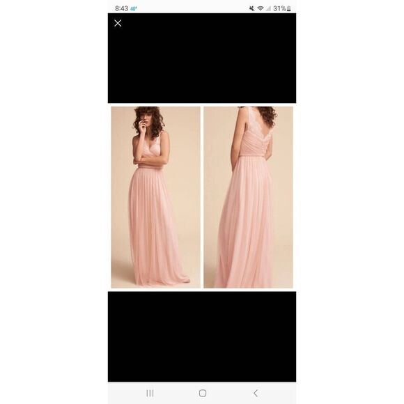 Hitherto Women’s Bridesmaid Sleeveless Tulle Fleur Dress Light Pink Size 8 Prom - Picture 11 of 11